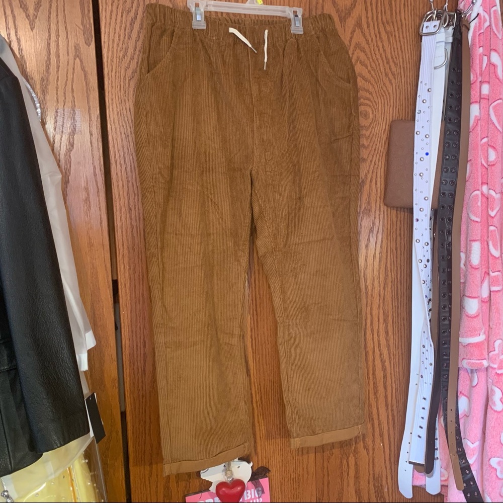 SHEIN Brown Corduroy Pants